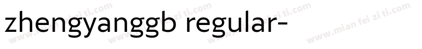 zhengyanggb regular字体转换